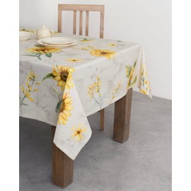 Maison d' Hermine Tablecloth 100% Cotton 160cm x 220cm Washable Square Tablecloth Decorative Tablecloth for Mother's Day Gifts Buffet Parties and Camping Candice - Spring/Summer