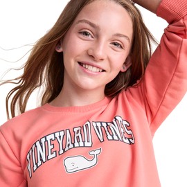 vineyard vines Girls' Sweatshirt Woven Dress, Just Peachy