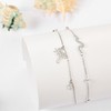Wave Anklet Sterling Silver Palm Tree Starfish Layered Ocean Beach