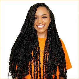 Pelokaa Passion Twist Hair - 16 Inch 7packs Blonde Water Wave Crochet Braids Synthetic Braiding Hair Extensions (16 Inch 7Packs, #27)