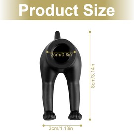 GLADFRESIT 2PCS Poop Dog Butt Toothpaste Dispenser Funny Toothpaste Squeezer for Families, Children, Couples, Bathroom（Dark Grey）