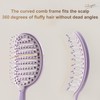 Self-cleaning rib comb, portable massage comb for wet and dry