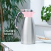 Emsa Soft Grip N4120300 Insulated Jug, 1 Litre, Stainless Steel,
