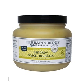 Terrapin Ridge Farms Smokey Onion Gourmet Mustard – One 36 Ounce Jar