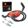 Ignition coil & Spark plug & Wire Cap Compatible with