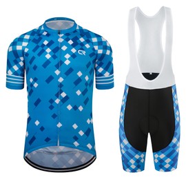 Coconut Ropamo Conjunto de playera de ciclismo para hombre, con cierre, bolsillo y pantalón corto con relleno 4D, 1034, Small
