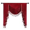 ELKCA 39Inches Burgundy Red Valance for Festival Holiday Thick Chenille