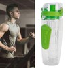 Fruit Infuser Water Bottle Anti Slip Grip Flip Top Lid