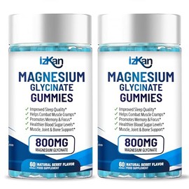Magnesium Glycinate 1600mg with Calcium, Potassium, Vitamin D & CoQ10 – High Absorption Magnesium Supplement for Sleep, Muscle, Nerve & Mood Support – 60 Gummies (2)