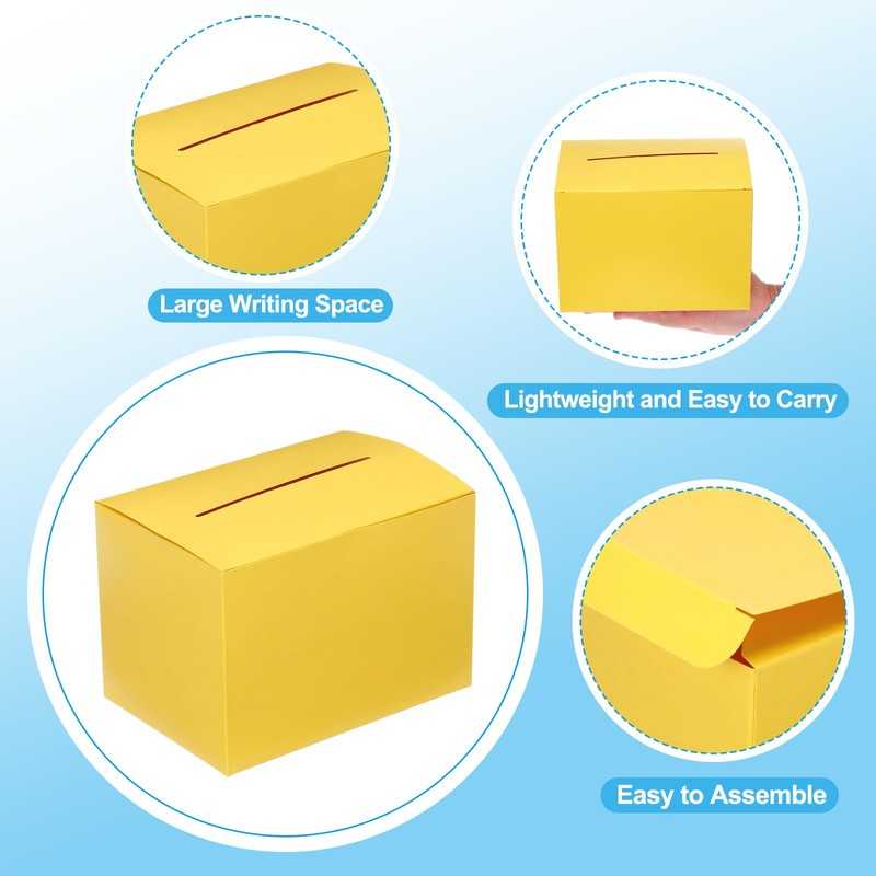 PATIKIL Cardboard Suggestion Box, 6 Pcs 6.5 x 4.5 x