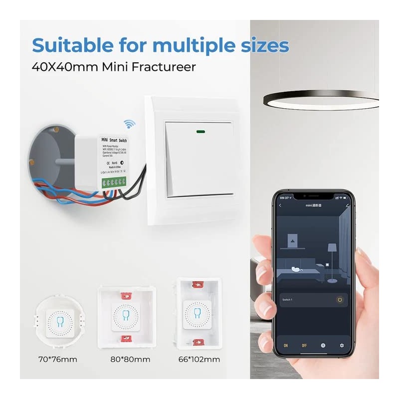 proAMEDEN Smart WiFi Switch, 16A Mini Smart WiFi Switch, Module