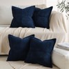 OTOSTAR Soft Corduroy Throw Pillow Covers with Splicing Set of