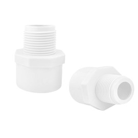Ctyjia 2 Pcs PVC Pipe Fitting, 32mm x 3/4" Male Thread Pipe Fittings Adapter Connector, for PVC Water Pipe Accessories (Slip to Male Thread)