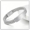Xusamss Mens Cuban Link Bracelet Stainless Steel Double Layer Chain