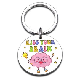 Back to School Supplies for Girls Boys First Day of Kindergarten First Day for School Gifts for Students Kiss Your Brain Keychain Funny Preschool Gifts for Son Daughter Back to School Stuff for Teens