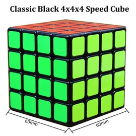 IRRDFO 4x4 Speed Cube, 4x4 Cube Puzzle Black