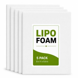 5 Pack Lipo Foam Pads, 8 x 11 x 0.5 Inch, Post Surgery Recovery