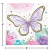 Golden Butterfly Beverage Napkins, 16 ct