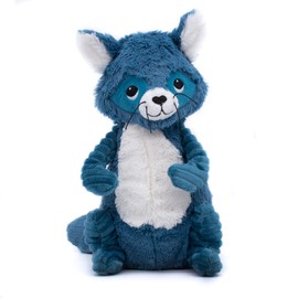 Les Déglingos PTIPOTOS by Plush Toy Netoitou The Raccoon Blue - Original - Comforter Ideal from Birth - Plush Toy - Blue