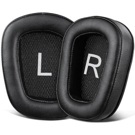 SOULWIT Ear Pads Ear Cushions for Logicool G35 G930 G933 G933S G935 G633 G633S G635 G533 G430 G431 G432 G433 G332 G230 G231 G231 G231 G231 Replacement for 33 Pad Noise Isolation Foam Protein Leather Black