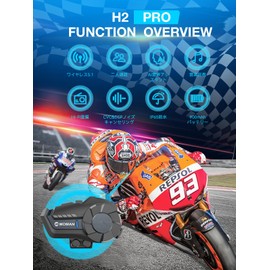 Moman H2 Pro 1 Headset, Orange, 1,000 yd (1,000 m) Communication, Supports 2 Devices Simultaneously, Equipped with DSP & CVC Function, Japanese Voice Assistant, Type-C Rapid Charging, Music Sharing,