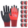 HPHST Work Gloves for Men-12 Pairs, Nitrile Coated Work Gloves
