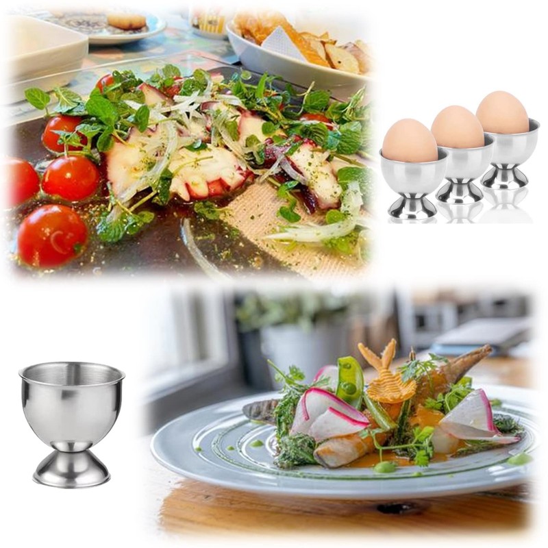 NOELAMOUR Egg Stand Egg Cup Egg Stand Stainless Steel Boiled