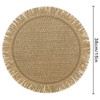 fanquare Boho Round Paper Placemats 15'' Set of 6, Rustic
