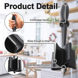 Meat Chopper, Mince Masher Meat Masher Tool Versatile Ground Meat Chopper Non Stick Mix Potato Masher, Meat Chopper Utensil, for Home Kitchen Hamburger Meat, Beef, Potato, Fruit (Black)