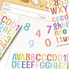 12 Sheets Letter Stickers, 1512 Alphabet Stickers,1 inch Vinyl Self-Adhesive