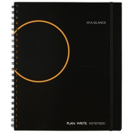 AT-A-GLANCE Undated Planning Notebook with Reference Calendars, 8.5" x 11", Large, Plan. Write. Remember., Black (7062090526)