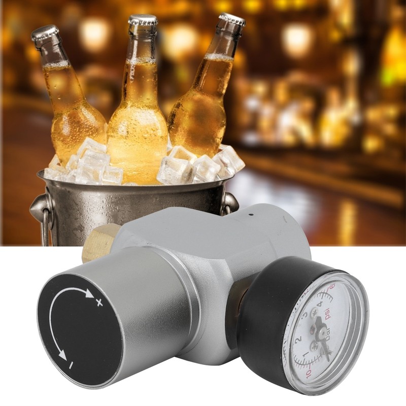 Mini CO2 Gas Regulator with CutOff Switch MFL3/8in to TR21x4