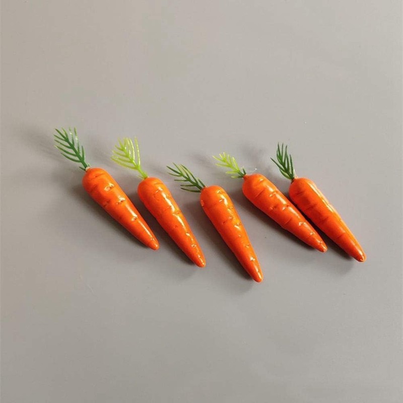 Nlinlin 30 Pcs Mini Easter Decor Carrots Realistic Fake Fruit
