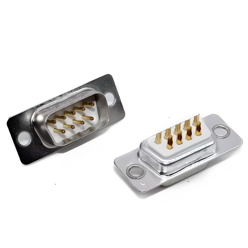 Willwewon 20Pcs DB9 Male RS232 D-sub Serial Solder Connector, Gold