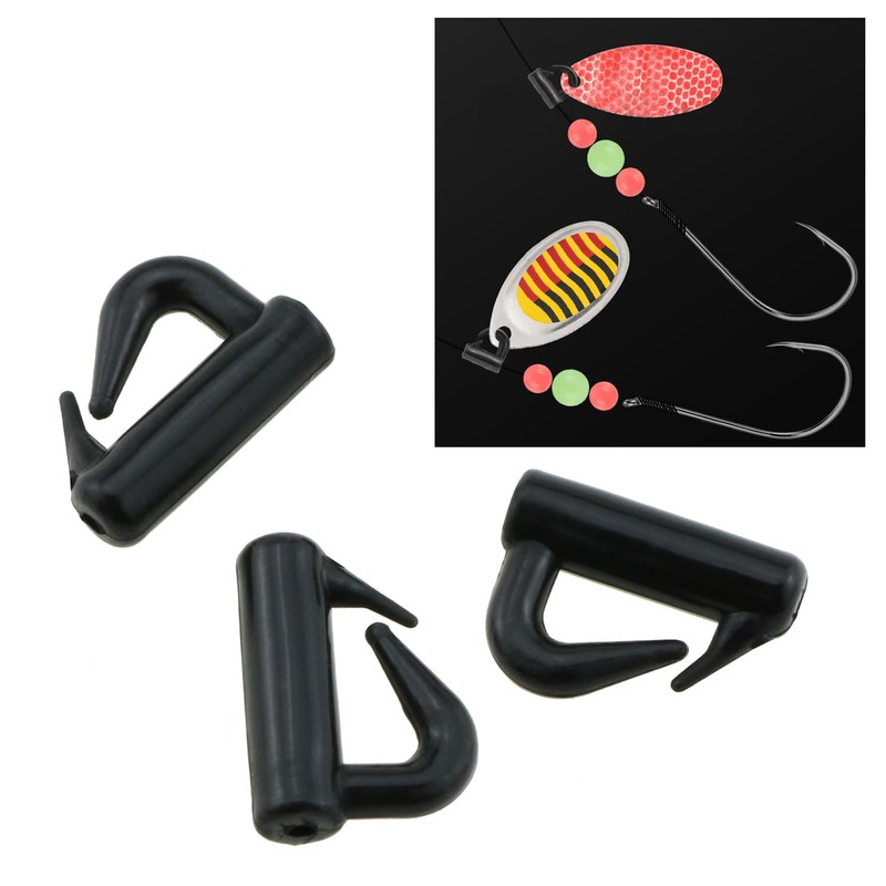 LUORNG 50PCS 13mm Clevis Spinner Snap Fishing Tackle U-Clip Swivel