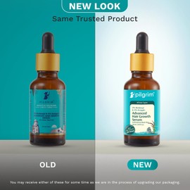 Pilgrim Redensyl 3% + Anagain 4% + Baicapil Advanced Hair Growth Serum for Scalp with Korean Black Rice, Saw Palmetto | Control Hair Fall, Hair Density | Women & Men | 60ml