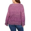 Style & Co. Womens Marl Braid Pullover Sweater, Purple, 3X
