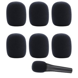 6 Stück Schwarz Popschutz Mikrofon,popschutz,pop filter,mikrofon popschutz,schaumstoff,Windschutz Schaumstoffabdeckung Muff,Anti-Bruit Pop Schutz Schaumstoff Microphone,Handmikrofon Popschutz