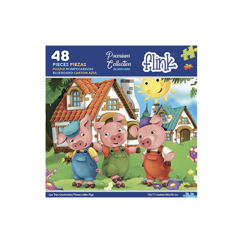 FLINK Rompecabezas Infantil Los Tres Cochinitos 48 Piezas