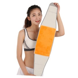 Baluue Bamboo Fiber Warm Back Brace Lumbar Support Belt for Women Stomach Band Body Wrap Size l