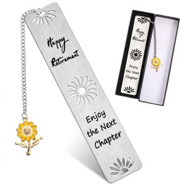 TIESOME Happy Retirement Bookmark for Women, Retirement Gifts for Teacher Coworker Employee Boss Mom Grandmom Nurse Enjoy The Next Chapter Christmas Birthday Gifts