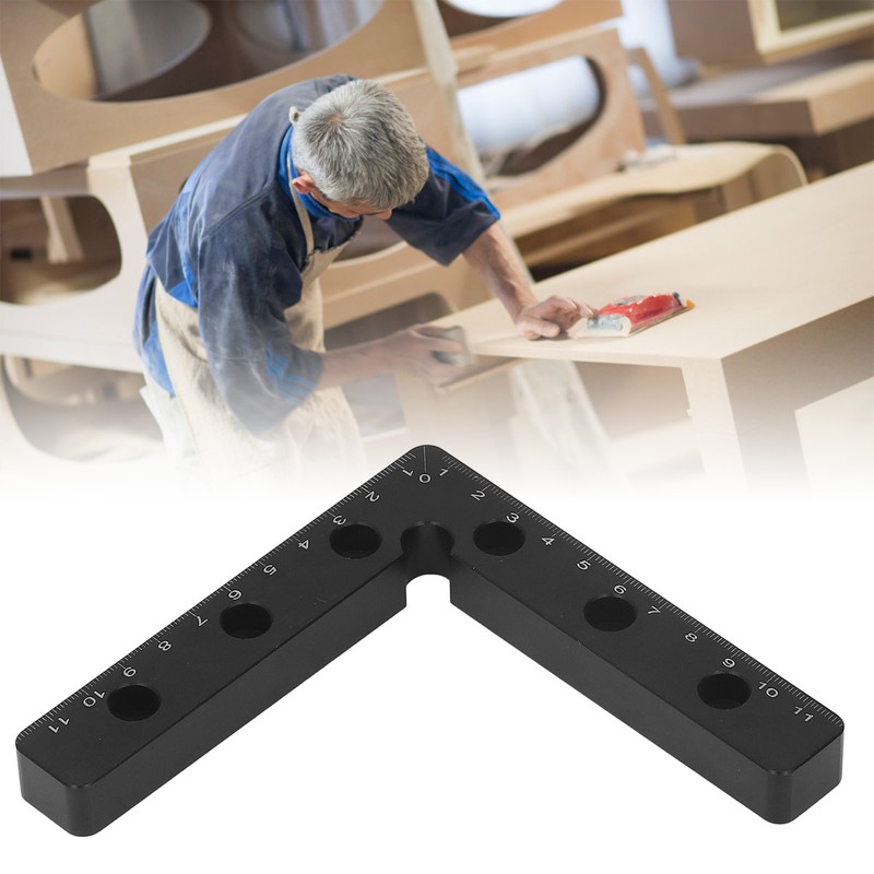 2Pcs Positioning Square 120mm 90 Degree Clamp Metric Scale Tool