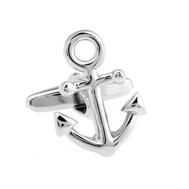 MRCUFF Anchor Pair Cufflinks in a Presentation Gift Box & Polishing Cloth