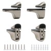 Adjustable Wood/Glass Shelf Bracket Wall Mount, Brushed Nickel, 4 Pack