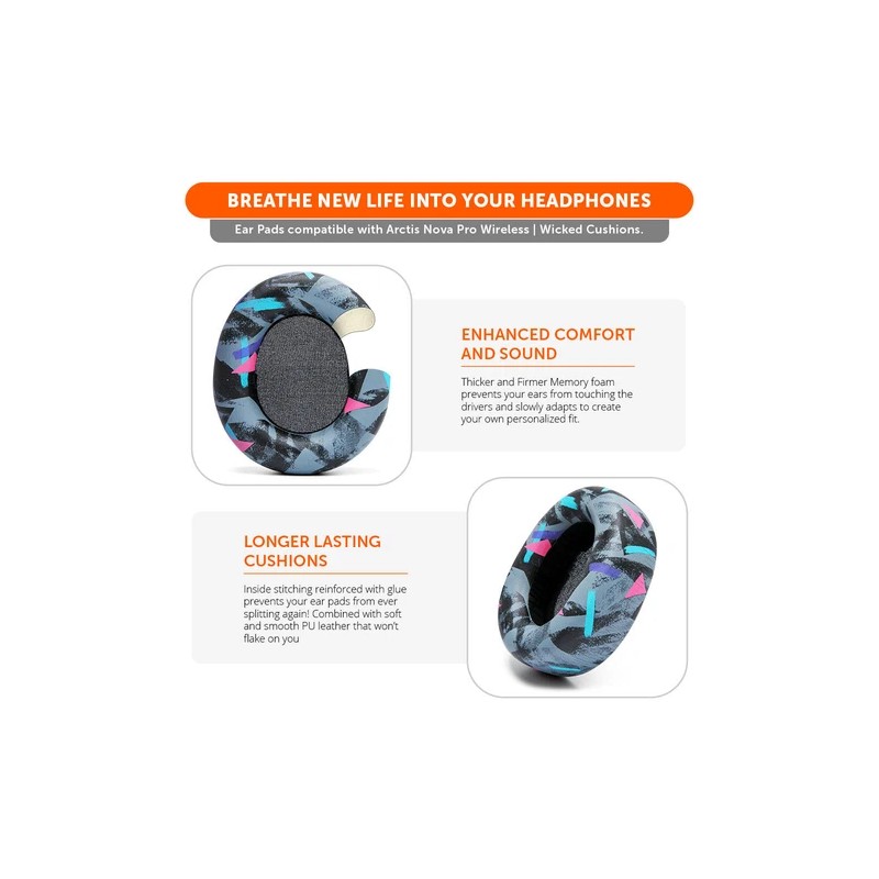 Multiple Brands Upgraded Arctis Nova Pro Wireless Earpads - Black