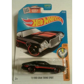 Hot Wheels 2016 Muscle Mania, 72 Ford Gran Torino Sport [Negro] 122/250