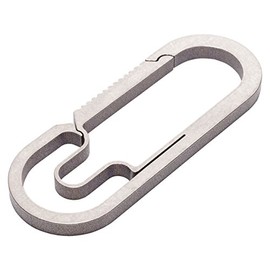 PR-OBLONGCARA Carabiner Titanium Alloy Oval Key Chain Key Holder Military, Lightweight, Outdoor, Men's, Load Capacity 55.1 lbs (25 kg)