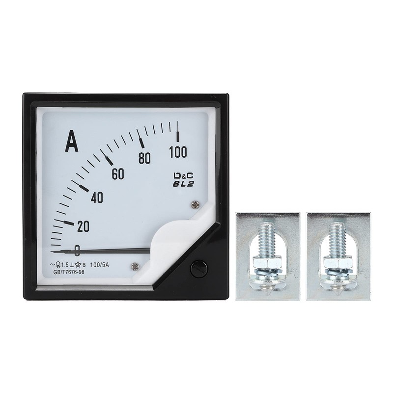 100A/5A Analog Panel Ammeter, 6L2 Amp Tester Gauge for DC