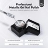 Gel Esmaltes De Uñas Efecto Metálico Saviland, Plata Y Oro