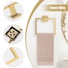 TQKAG Brushed Gold Bathroom Hardware Accessories Set 5 Pieces, Double